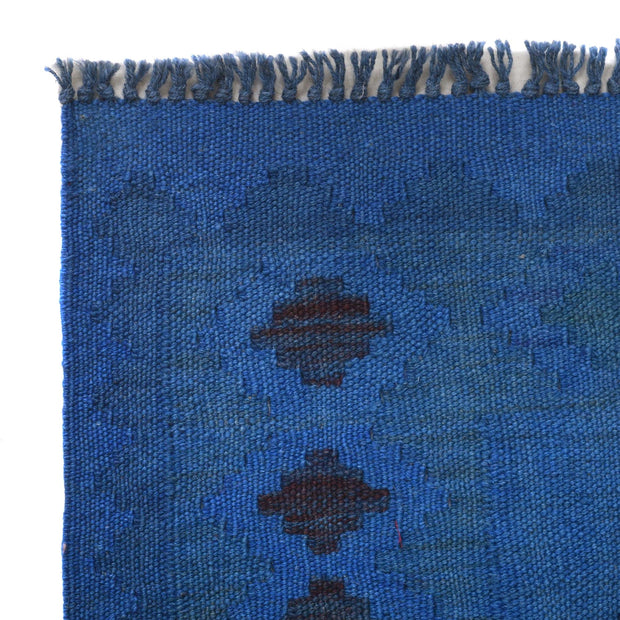 Blue Color Overdyed Kelim 2' 7" x 3' 9" - No. AL31069