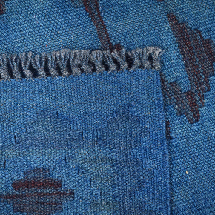 Blue Color Overdyed Kelim 2' 7" x 3' 9" - No. AL31069