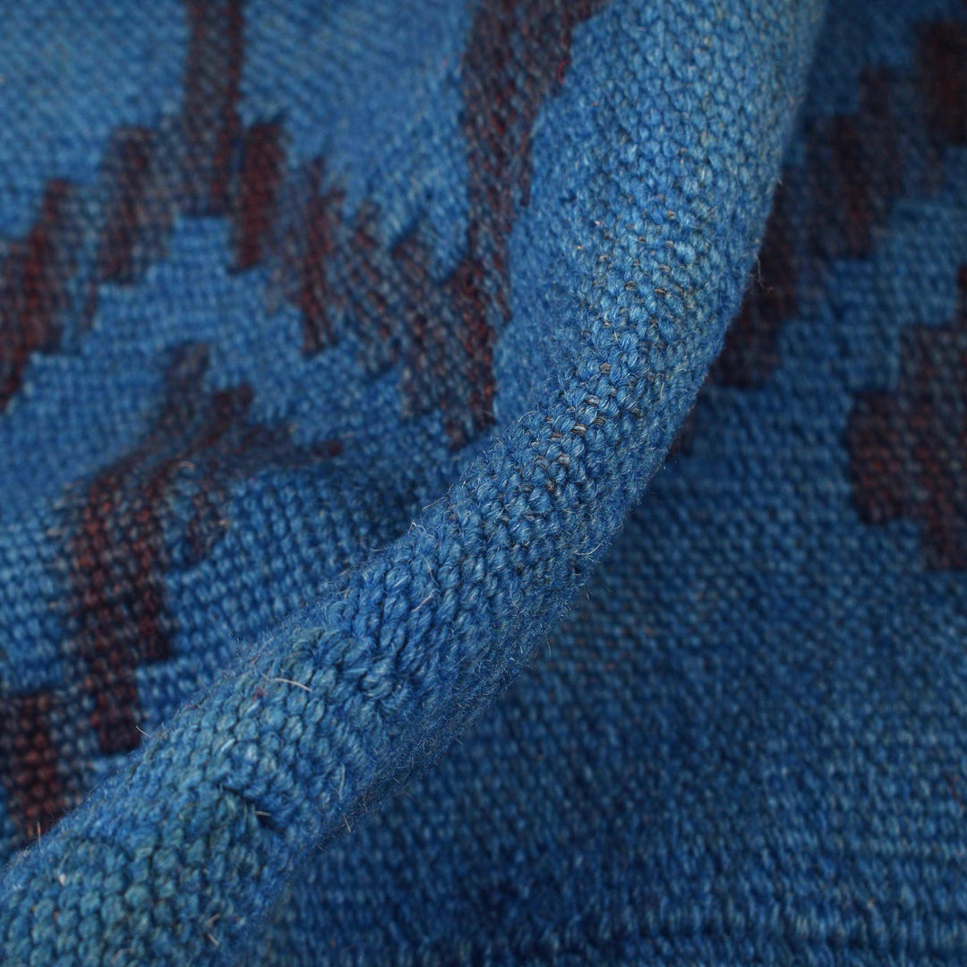 Blue Color Overdyed Kelim 2' 7" x 3' 9" - No. AL31069