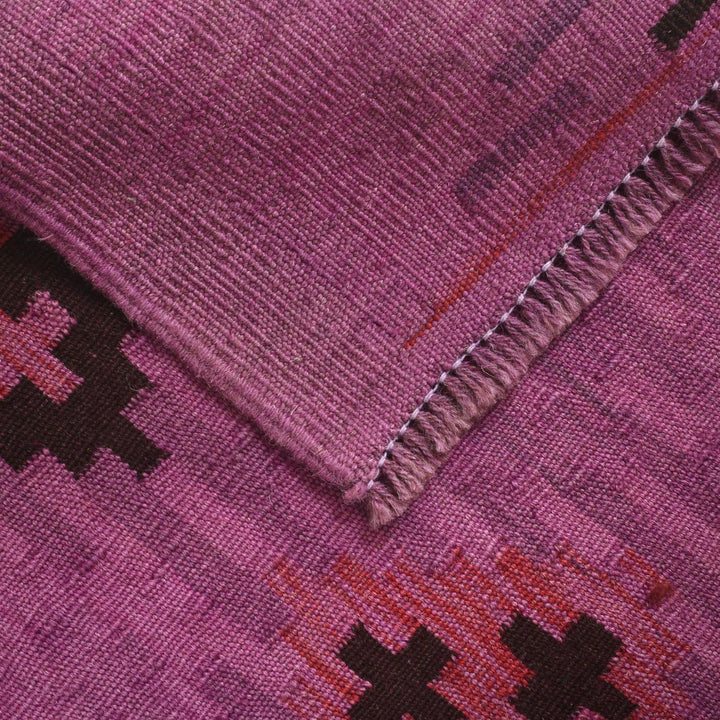Purple Color Overdyed Kelim 2' 8" x 4' 2" - No. AL38747