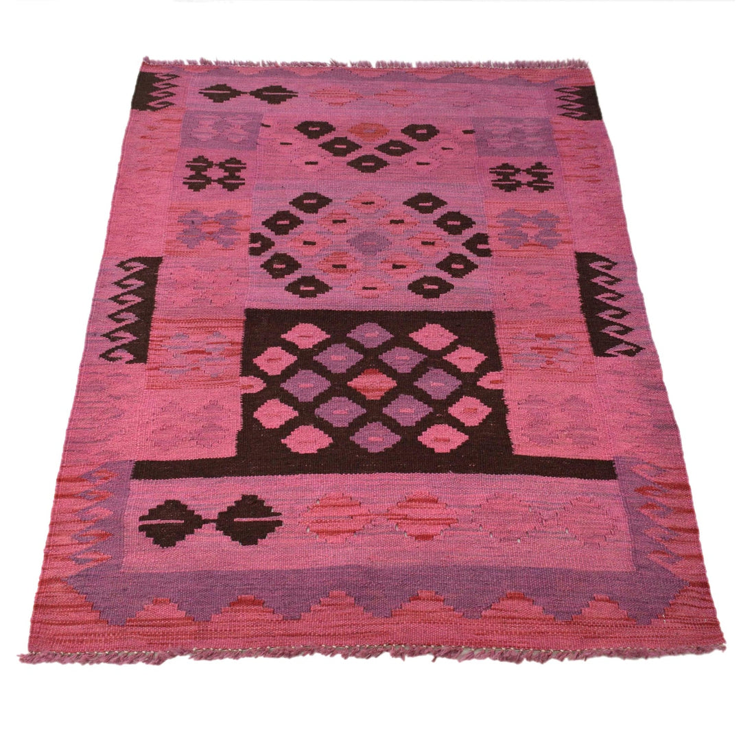 Handmade Overdyed Kilim 2' 8" x 3' 11" - No. AL46949