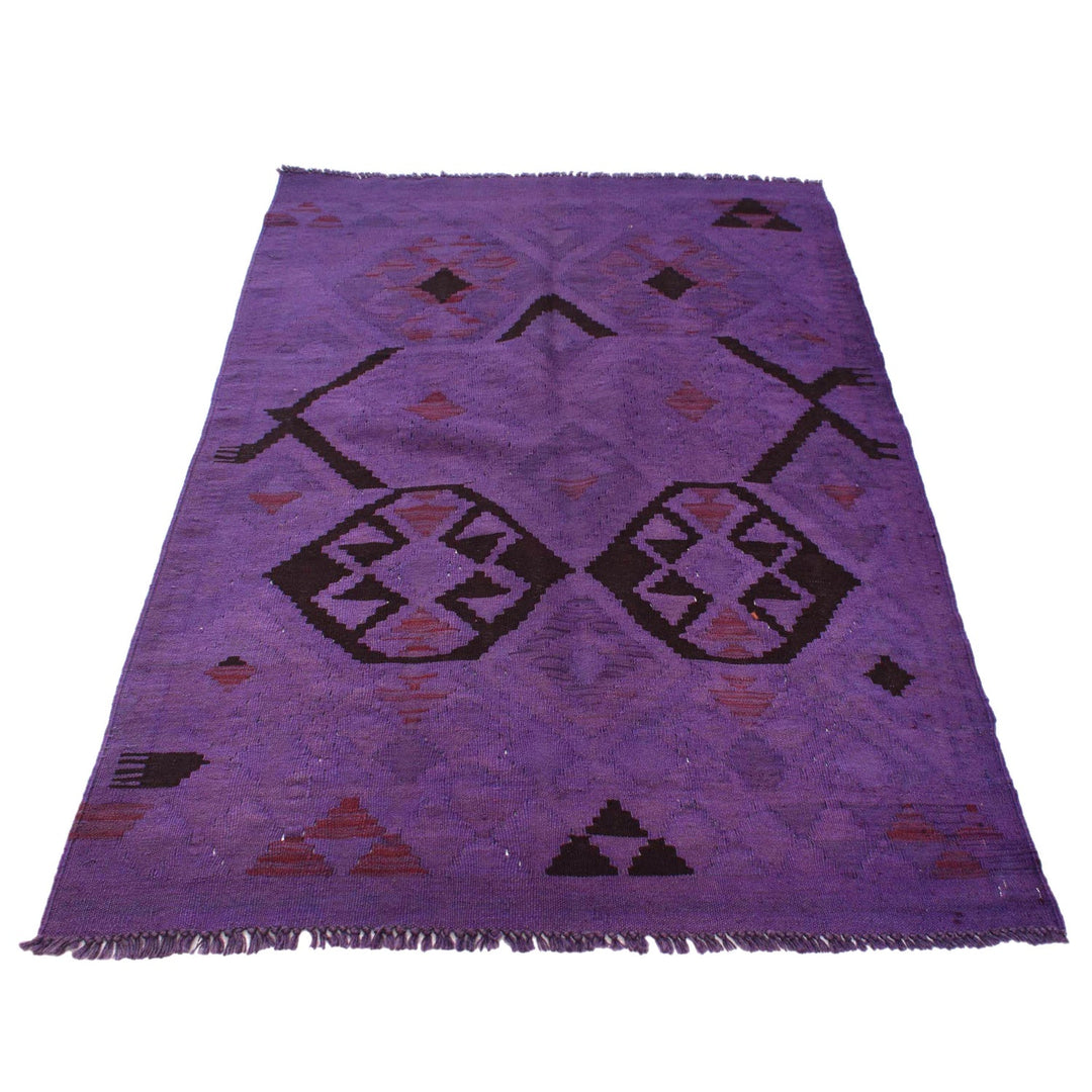 Overdyed Chobi Kilim 3' 9" x 5' 7" - No. AL10910