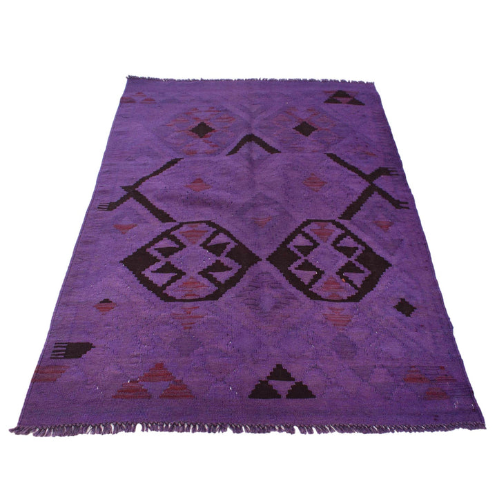 Overdyed Chobi Kilim 3' 9" x 5' 7" - No. AL10910