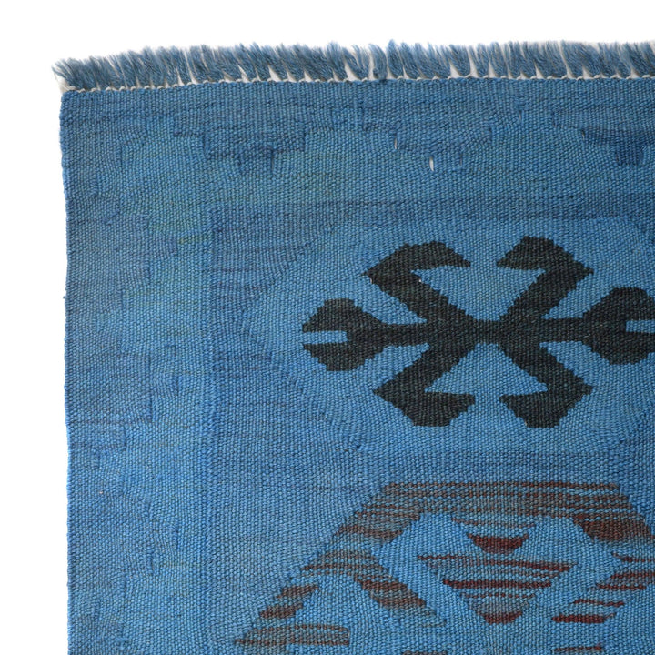 Blue Color Overdyed Kelim 3' 11" x 5' 9" - No. AL63457