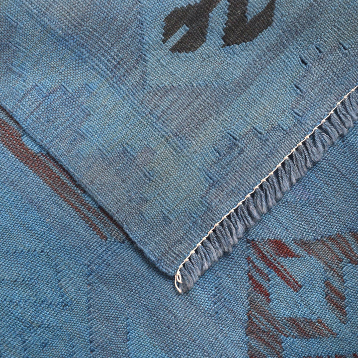 Blue Color Overdyed Kelim 3' 11" x 5' 9" - No. AL63457