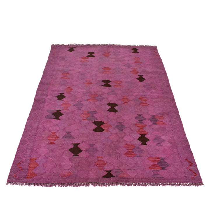 Overdyed Chobi Kilim 4' 0" x 5' 7" - No. AL84812