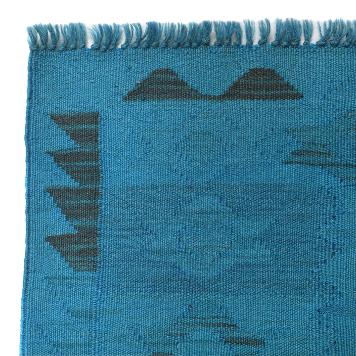 Blue Color Overdyed Kelim 3' 8" x 5' 7" - No. AL55458