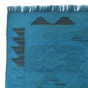 Blue Color Overdyed Kelim 3' 8" x 5' 7" - No. AL55458