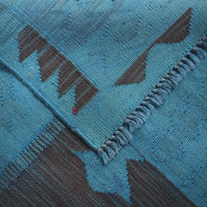 Blue Color Overdyed Kelim 3' 8" x 5' 7" - No. AL55458