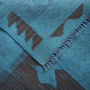 Blue Color Overdyed Kelim 3' 8" x 5' 7" - No. AL55458
