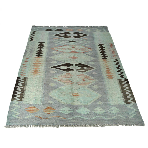 Hand Knotted Overdyed Kilim 3' 11" x 5' 6" - No. AL66143