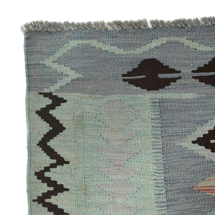 Hand Knotted Overdyed Kilim 3' 11" x 5' 6" - No. AL66143