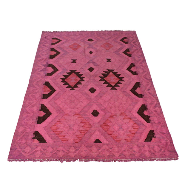 Overdyed Chobi Kilim 4' 1" x 5' 7" - No. AL12539