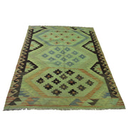 Handmade Overdyed Kilim 4' 1" x 5' 11" - No. AL27580