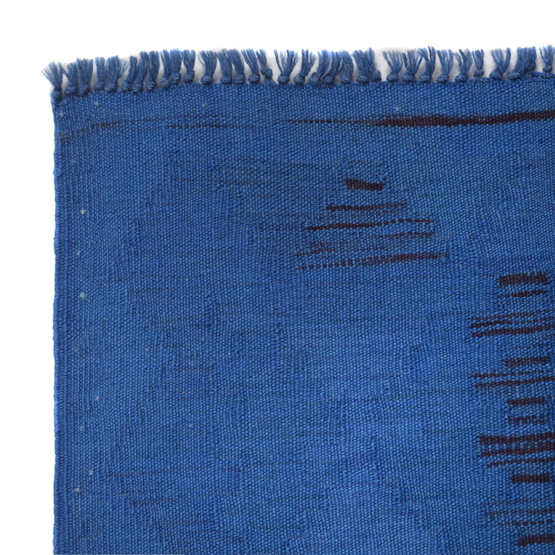 Blue Color Overdyed Kelim 3' 11" x 5' 8" - No. AL70185