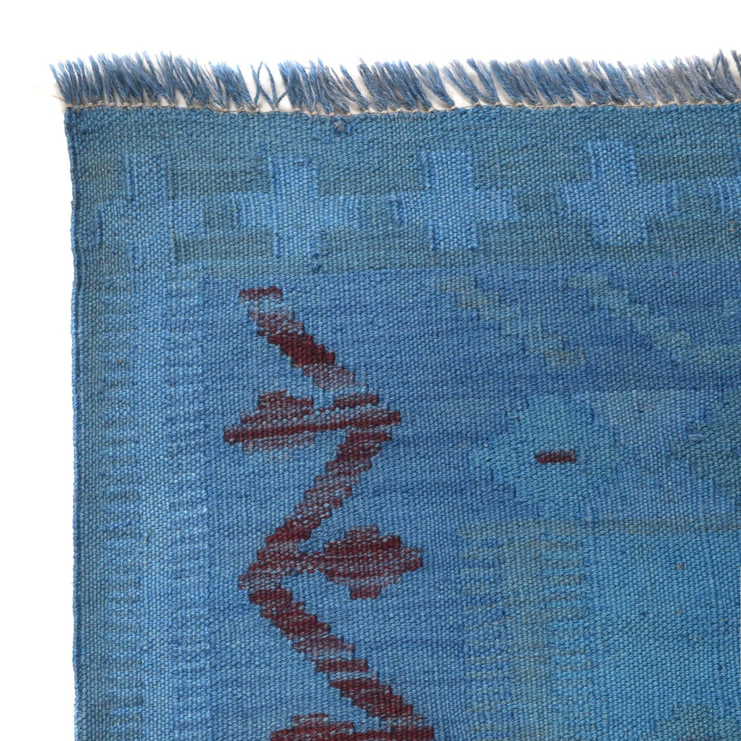 Hand Knotted Overdyed Kilim 3' 6" x 5' 2" - No. AL33510