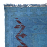 Hand Knotted Overdyed Kilim 3' 6" x 5' 2" - No. AL33510