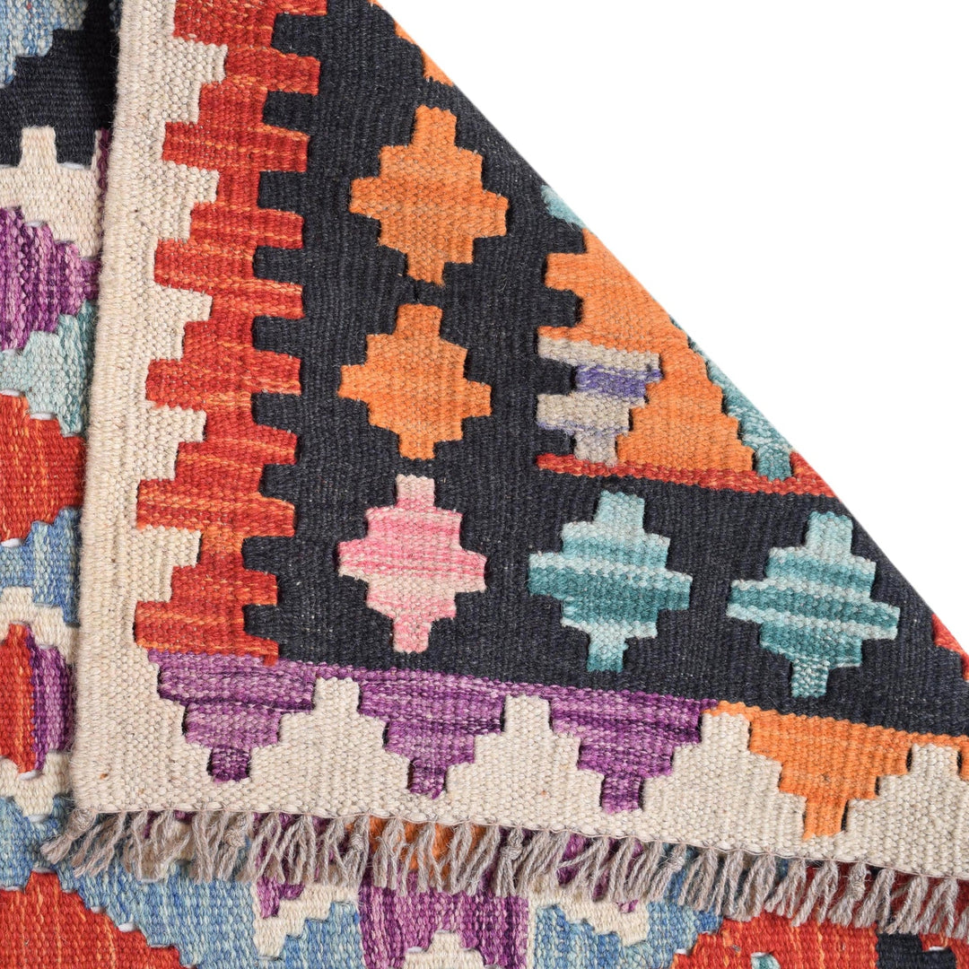 Handmade Vegetable Kelim Runner 2' 6" x 9' 8" - No. AL58062