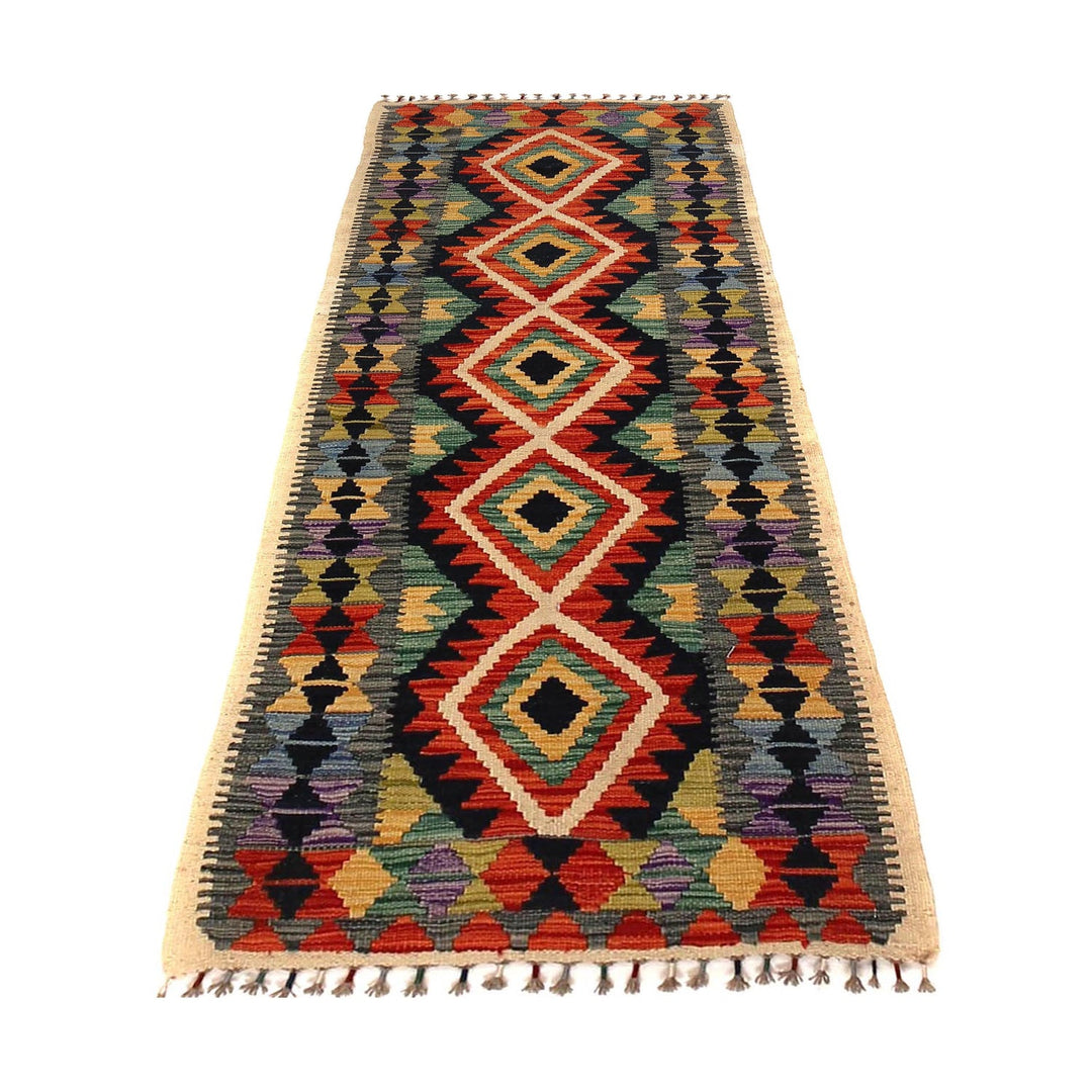 Handmade Vegetable Kelim Runner 2' 6" x 6' 5" - No. AL87461