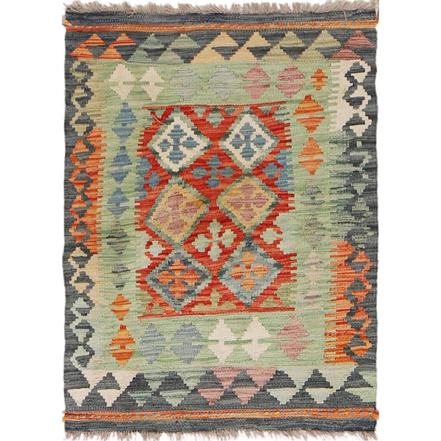 Handmade Vegetable Kilim 2' 2" x 2' 10" - No. AL88552
