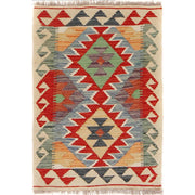 Hand Woven Wool Kelim 2' 0" x 2' 10" - No. AL78295