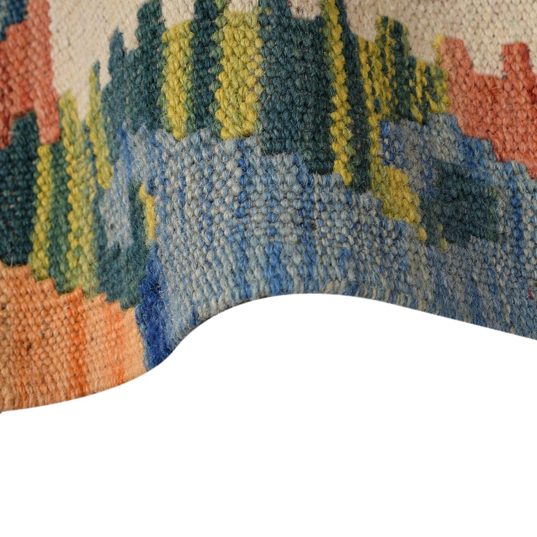 Handmade Turkish Design Wool Kilim Runner 2' 7" x 9' 7" - No. AL60866