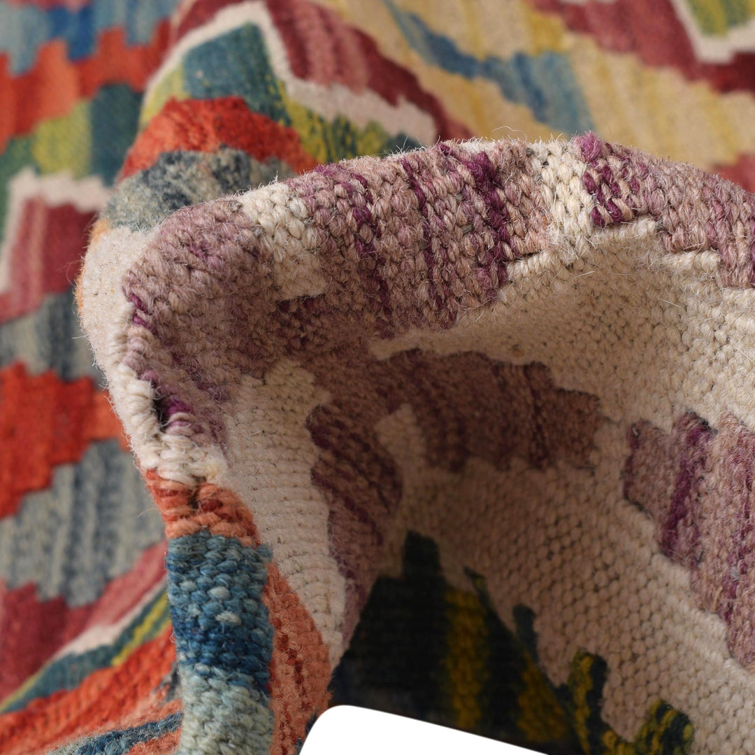 Handmade Turkish Design Wool Kilim Runner 2' 7" x 9' 7" - No. AL60866