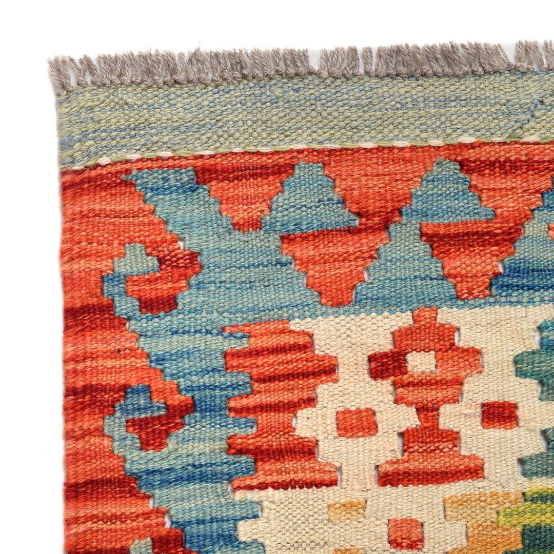 Hand Knotted Flatweave Kilim Runner 2' 8" x 7' 11" - No. AL69234