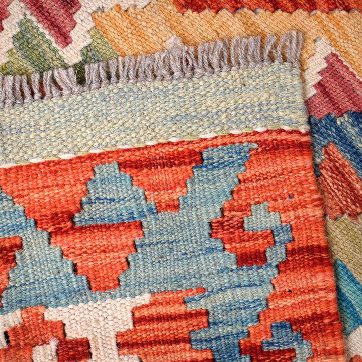 Hand Knotted Flatweave Kilim Runner 2' 8" x 7' 11" - No. AL69234