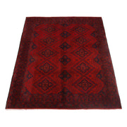 Red Color Afghan Area Rug 4' 10" x 6' 5" - No. AL75912