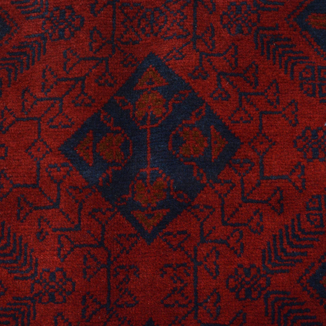 Red Color Afghan Area Rug 4' 10" x 6' 5" - No. AL75912