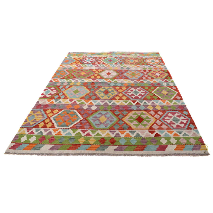 Hand Knotted Flatweave Kilim 6' 0" x 8' 4" - No. AL83722
