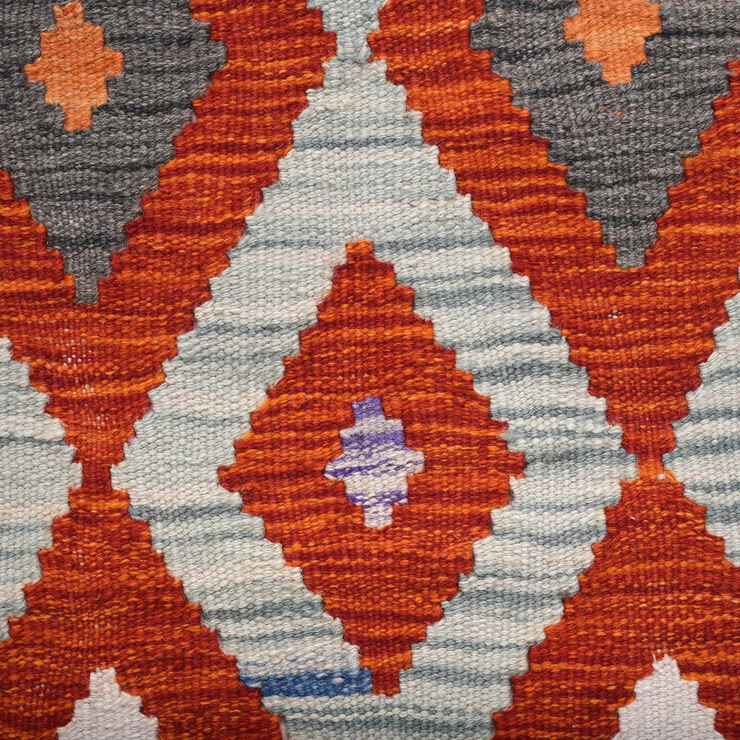 Hand Woven Wool Kelim Runner 2' 1" x 6' 3" - No. AL70660