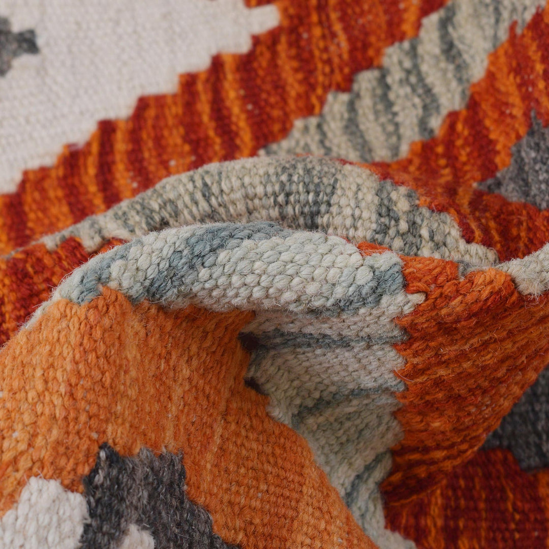 Hand Woven Wool Kelim Runner 2' 1" x 6' 3" - No. AL70660