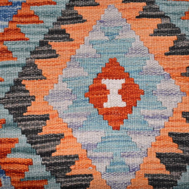 Hand Woven Wool Kelim Runner 2' 7" x 7' 1" - No. AL69702