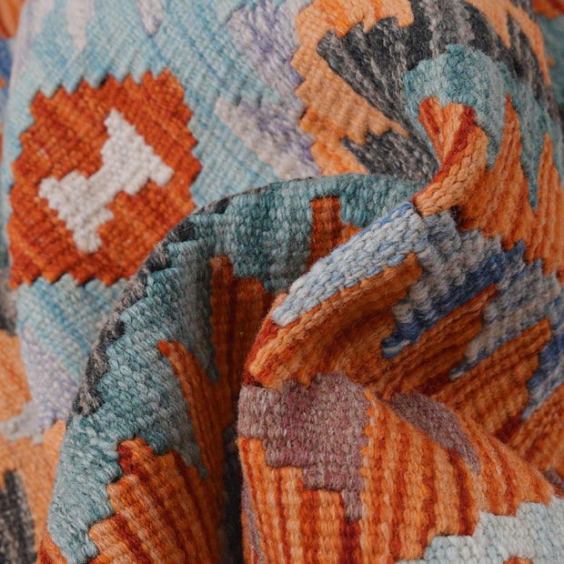 Hand Woven Wool Kelim Runner 2' 7" x 7' 1" - No. AL69702