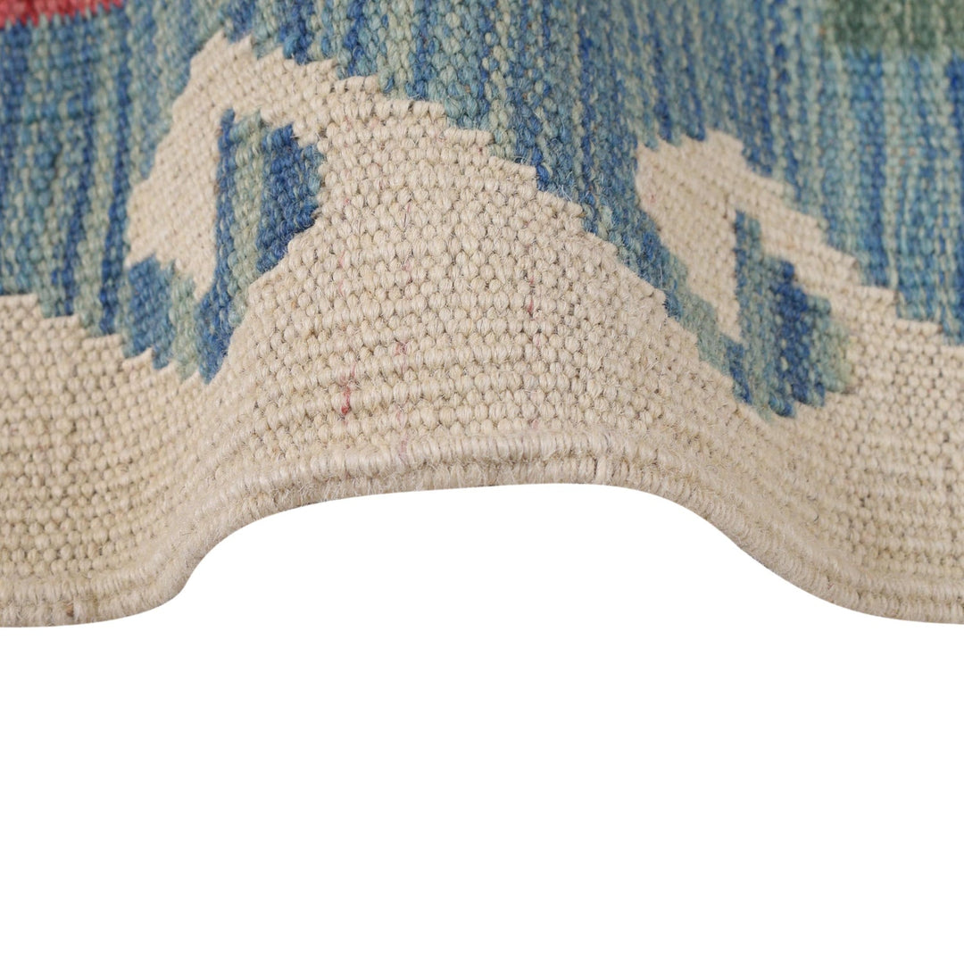 Colorful Flat-Weave Wool Kilim Runner 2' 0" x 6' 10" - No. AL97698