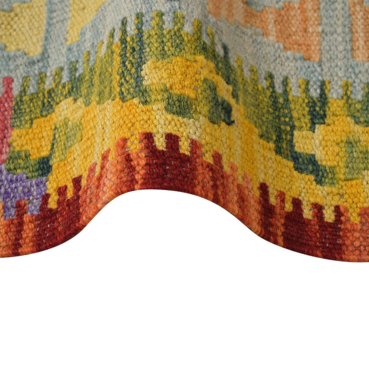 Hand Woven Wool Kelim Runner 2' 2" x 6' 2" - No. AL61850