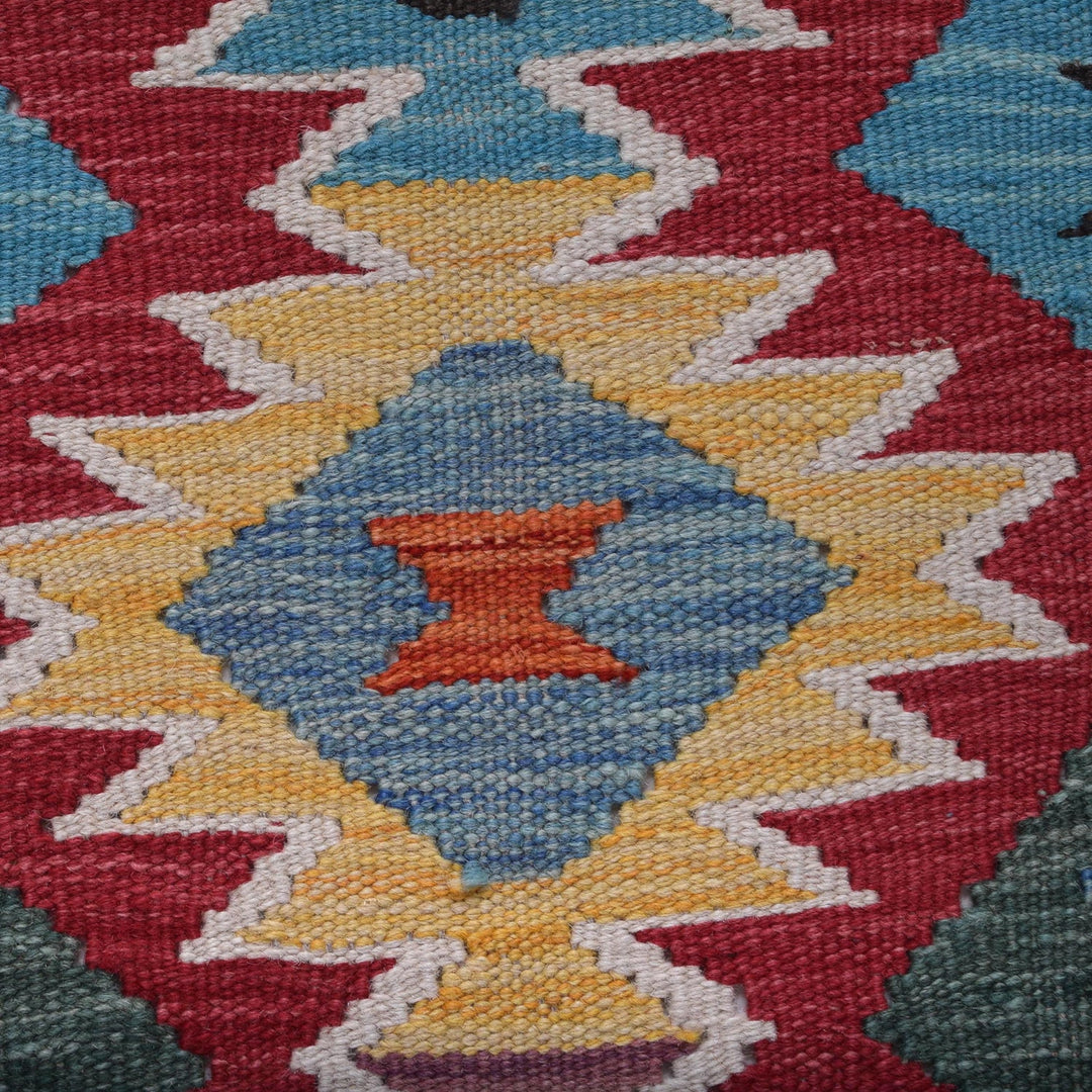 Handmade Turkish Design Wool Kilim Runner 1' 11" x 6' 7" - No. AL58203