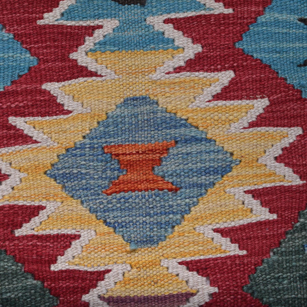 Handmade Turkish Design Wool Kilim Runner 1' 11" x 6' 7" - No. AL58203