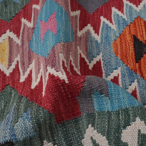 Handmade Turkish Design Wool Kilim Runner 1' 11" x 6' 7" - No. AL58203