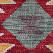 Colorful Flat-Weave Wool Kilim Runner 2' 2" x 6' 7" - No. AL98473