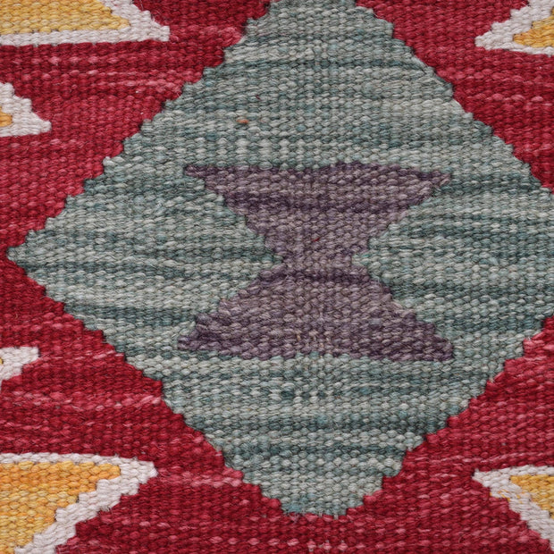Colorful Flat-Weave Wool Kilim Runner 2' 2" x 6' 7" - No. AL98473