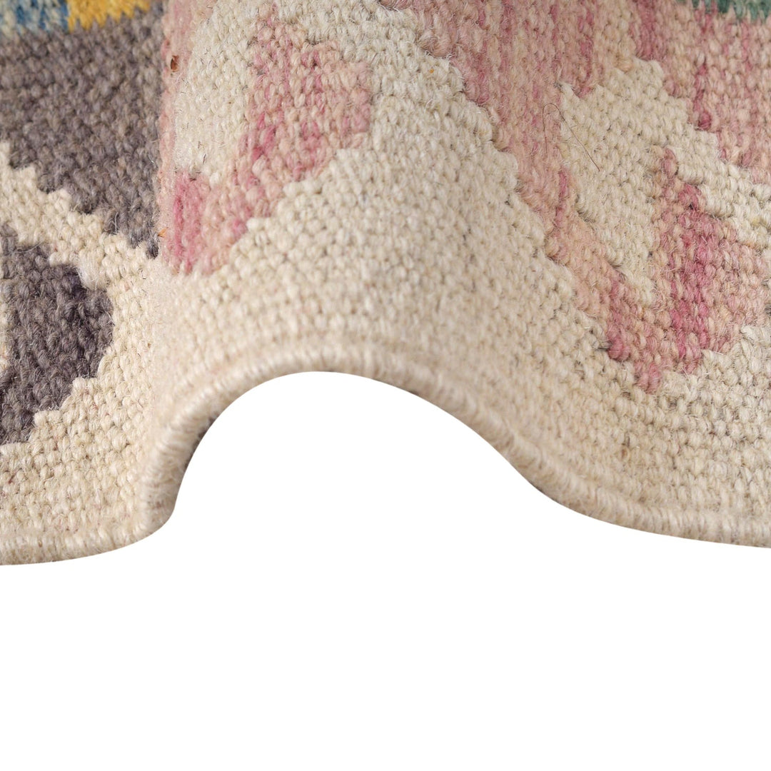 Colorful Flat-Weave Wool Kilim Runner 2' 2" x 6' 7" - No. AL98473