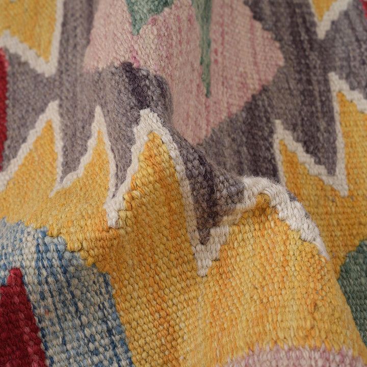 Colorful Flat-Weave Wool Kilim Runner 2' 2" x 6' 7" - No. AL98473