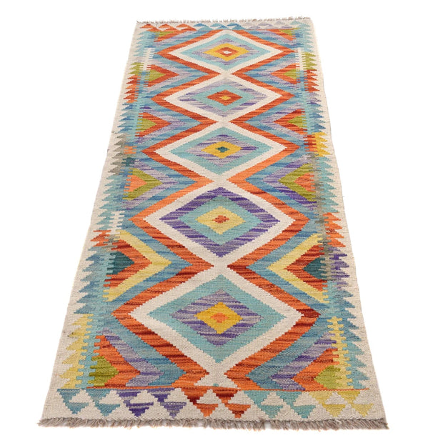 Handmade Turkish Design Wool Kilim Runner 2' 2" x 6' 3" - No. AL80481