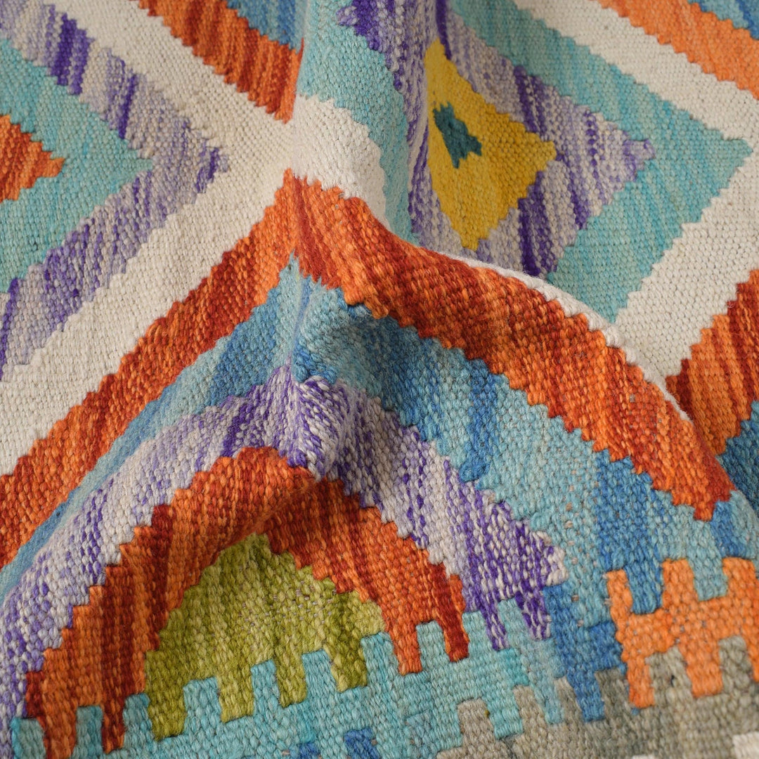 Handmade Turkish Design Wool Kilim Runner 2' 2" x 6' 3" - No. AL80481