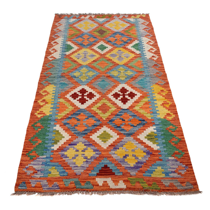 Hand Knotted Flatweave Kilim Runner 2' 8" x 6' 4" - No. AL49349