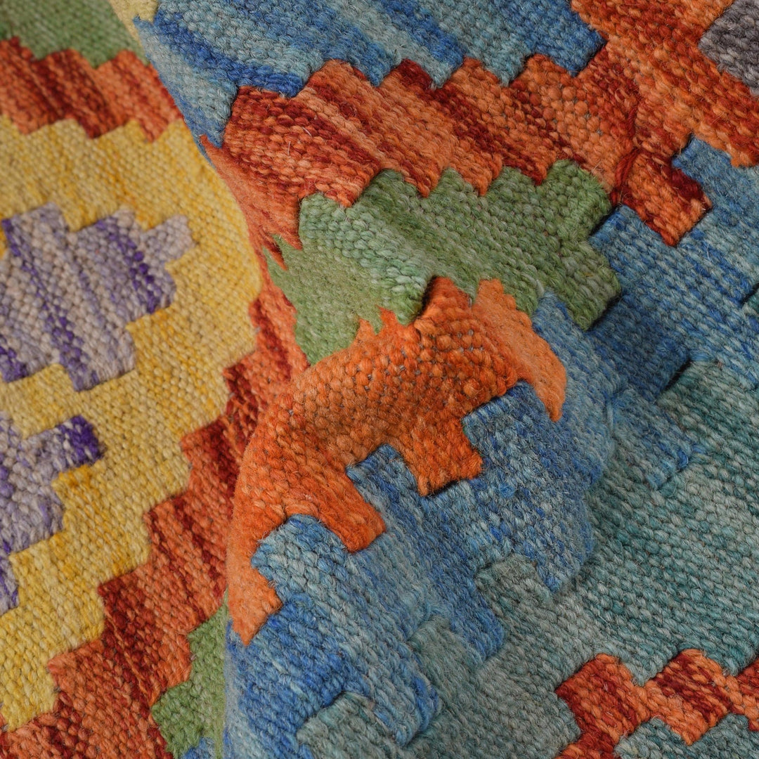 Hand Knotted Flatweave Kilim Runner 2' 8" x 6' 4" - No. AL49349