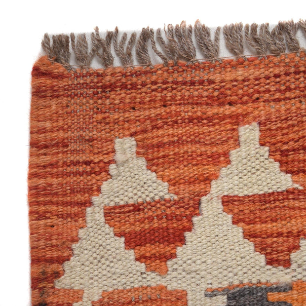 Colorful Flat-Weave Wool Kilim Runner 2' 8" x 6' 6" - No. AL84018